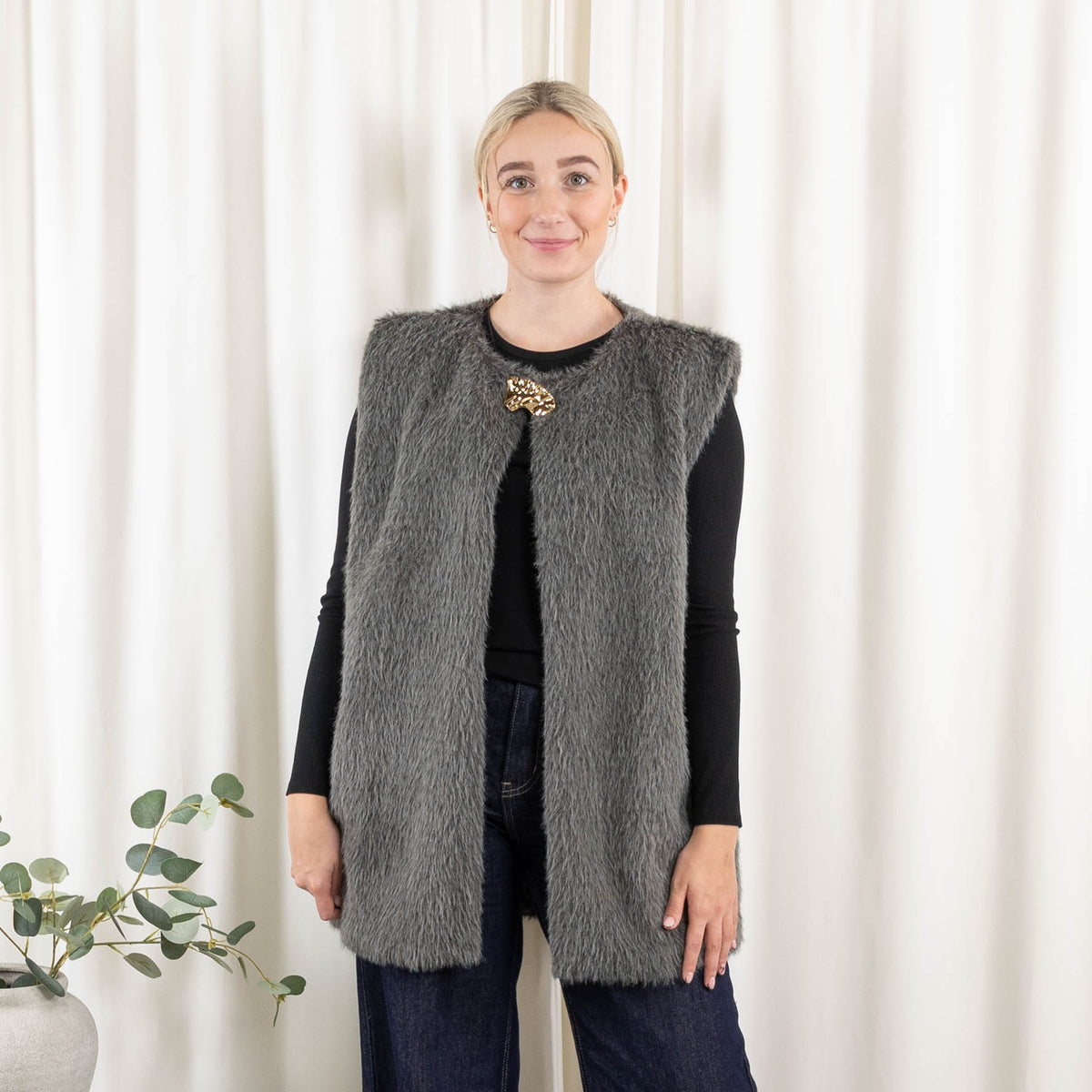 Lenora vest, Grå