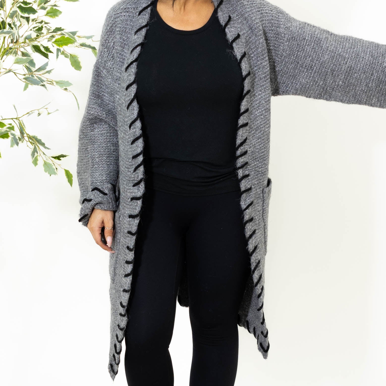 Elna cardigan, Grå