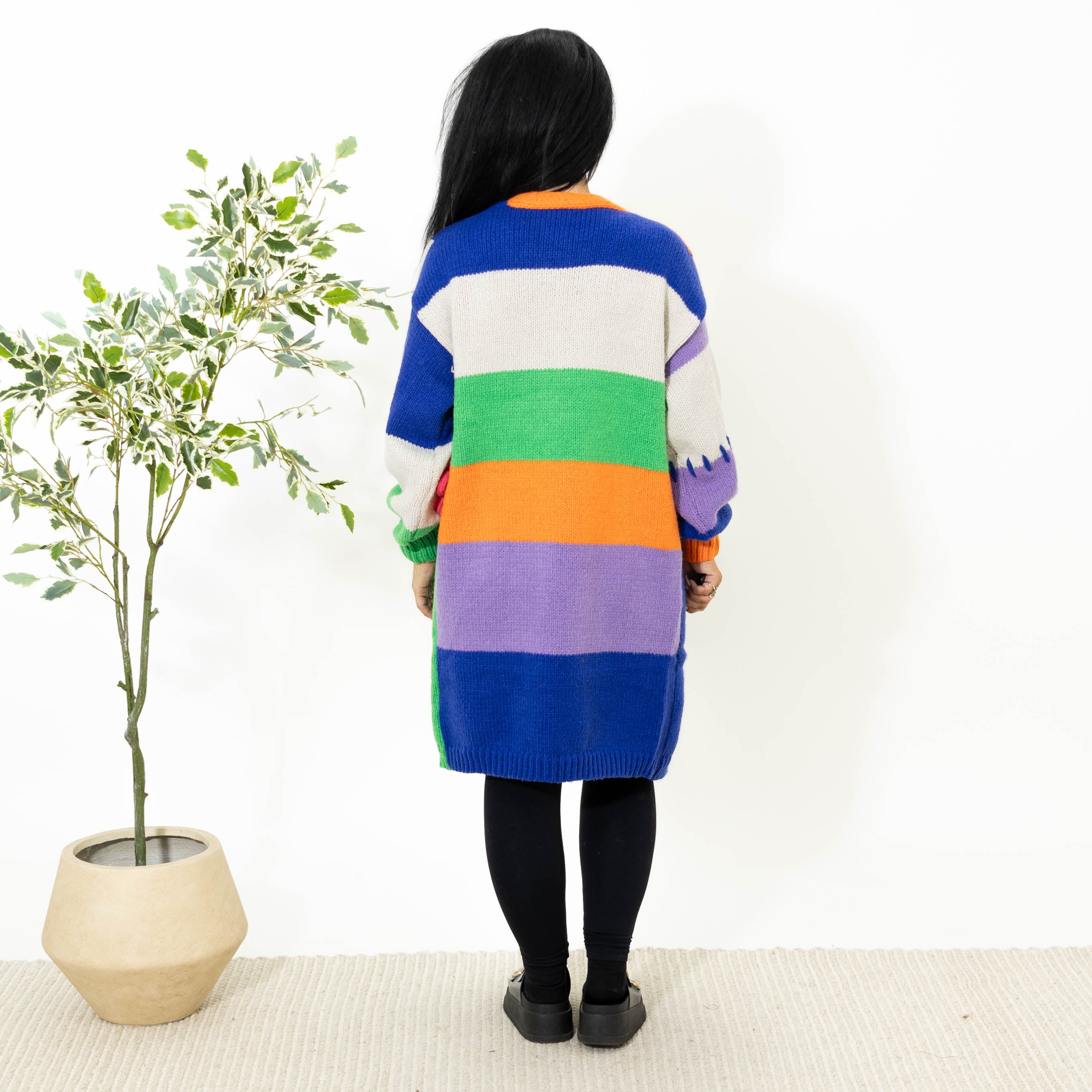 Gry strik cardigan, Royal blue