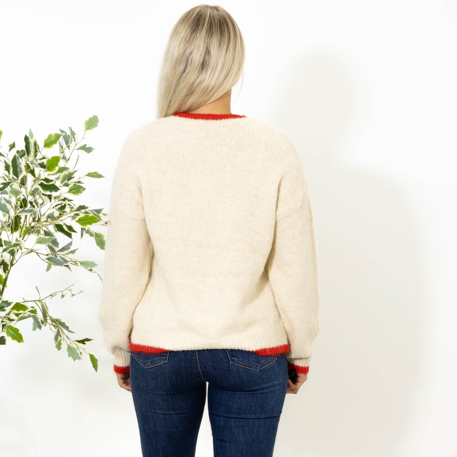 Helene hjerte strik, Beige