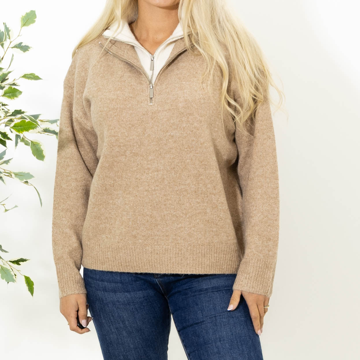Henny lynlås strik, Camel
