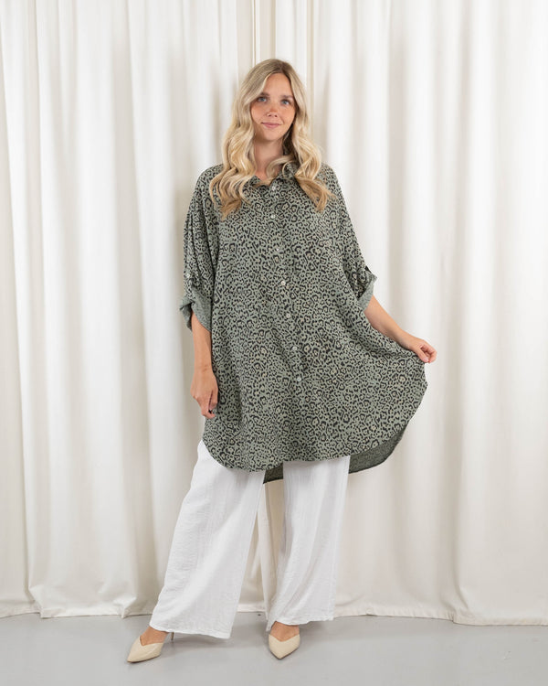 Barbara tunika/kjole, Khaki