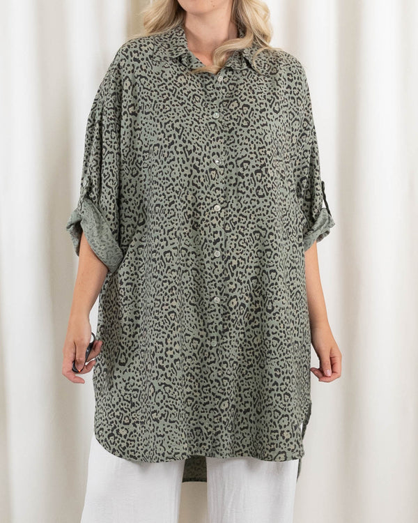 Barbara tunika/kjole, Khaki