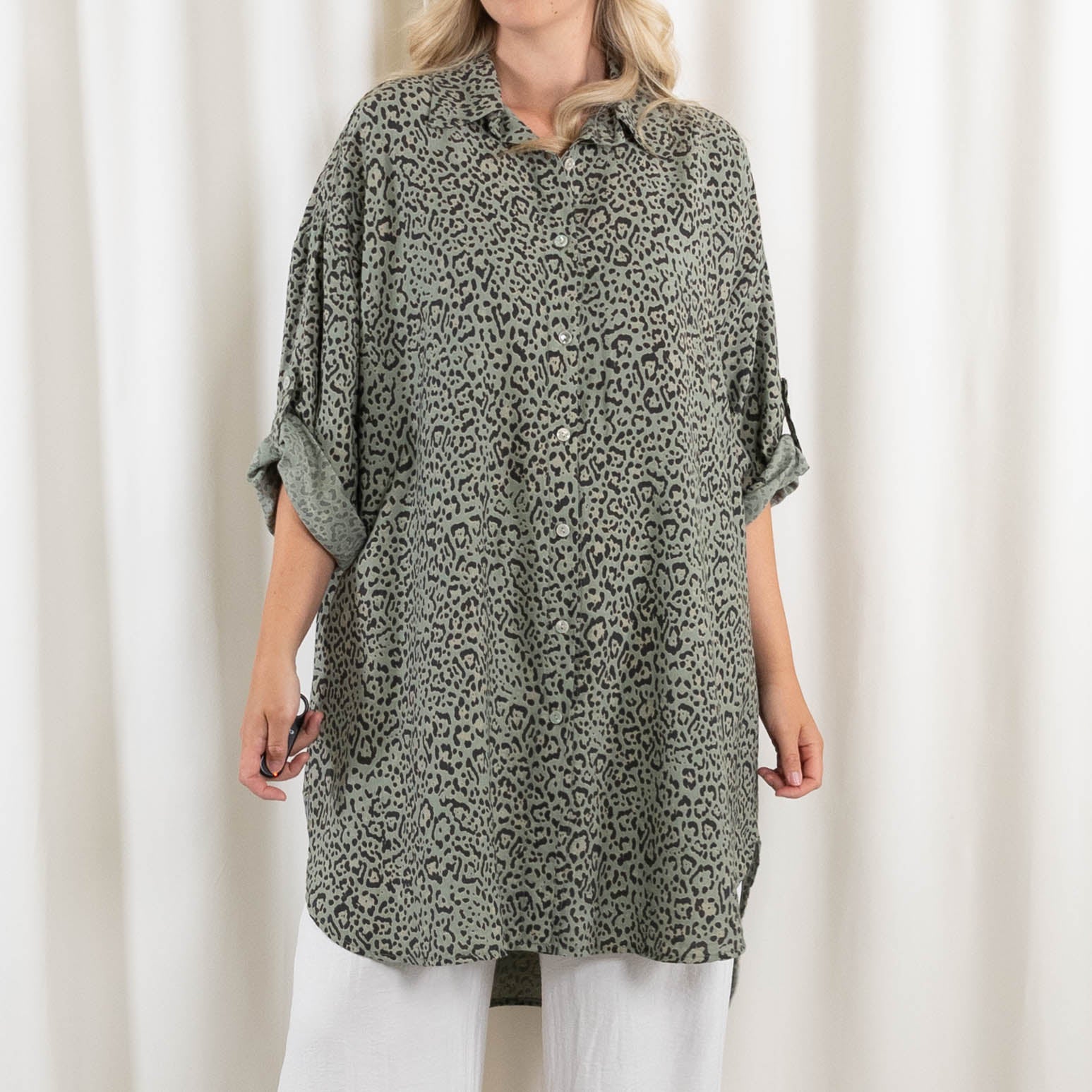 Barbara tunika/kjole, Khaki