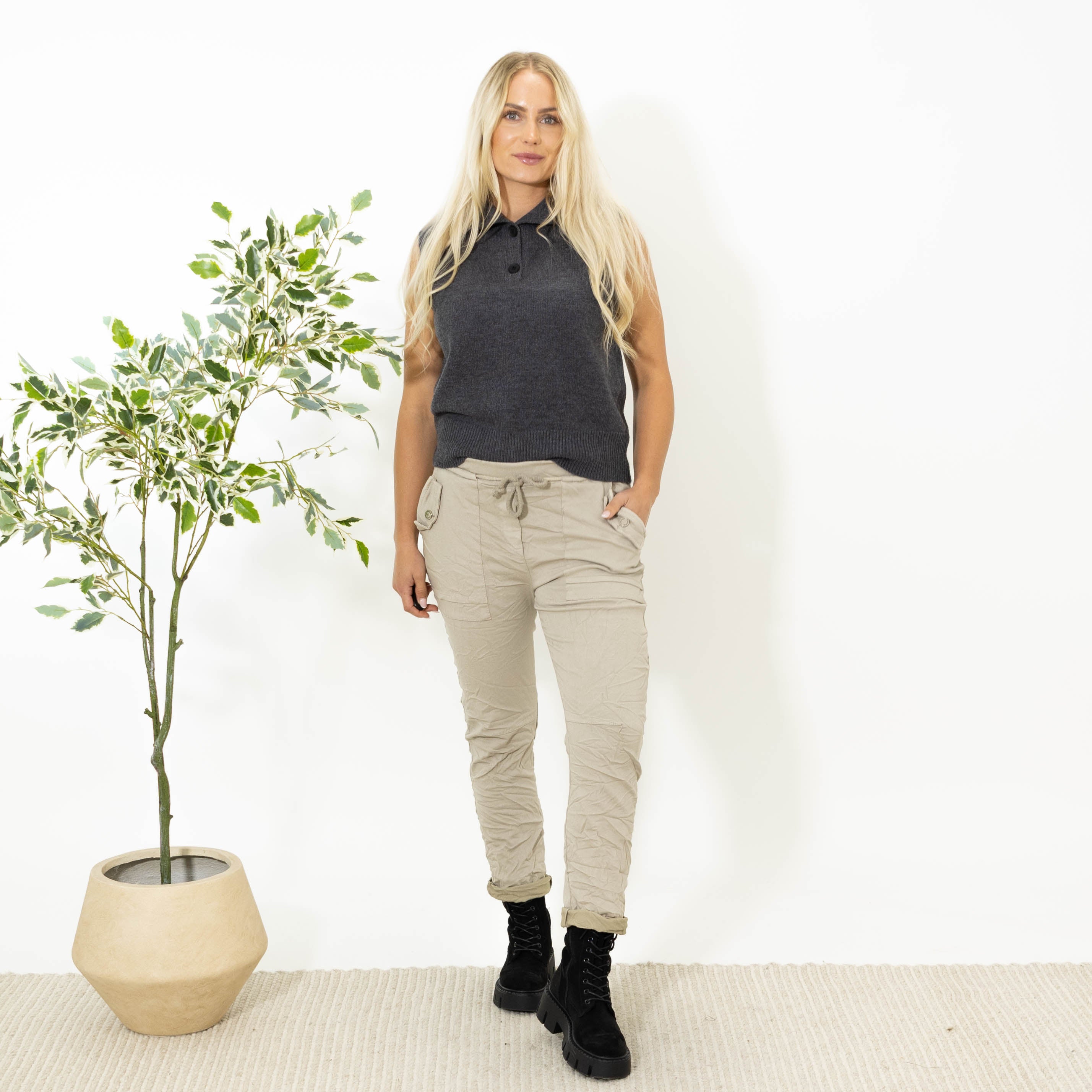 Abby bukser, Beige