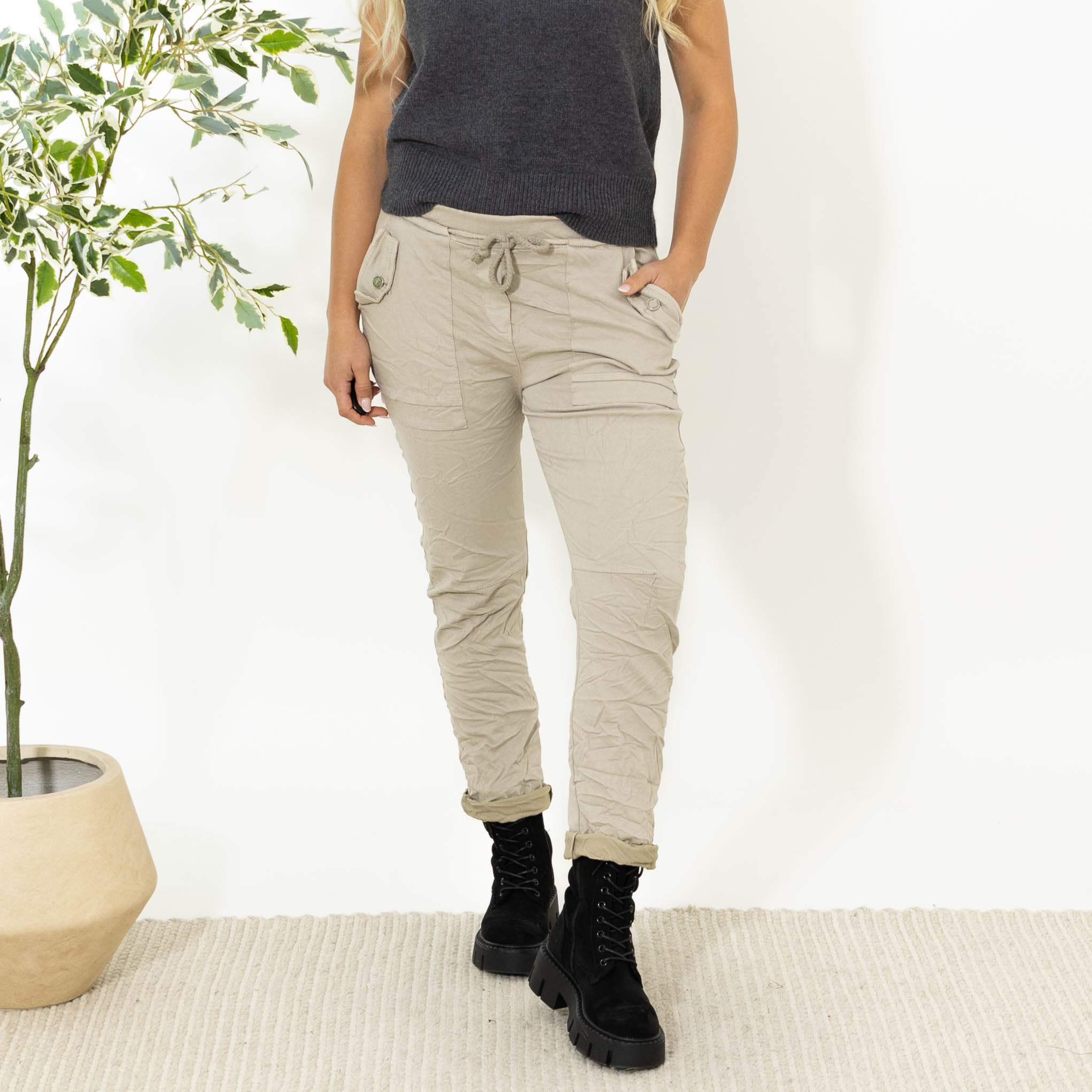 Abby bukser, Beige