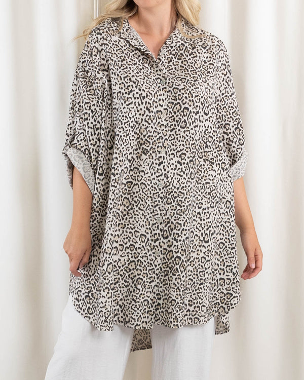 Barbara tunika/kjole, Beige