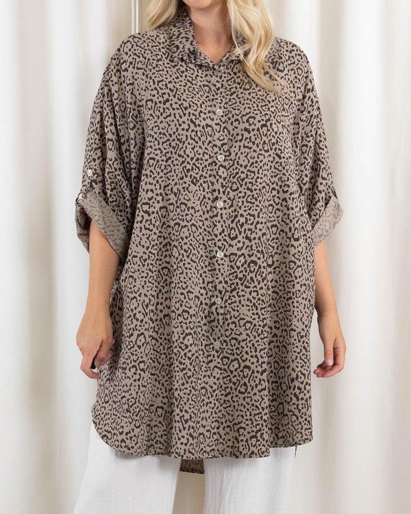 Barbara tunika/kjole, Taupe