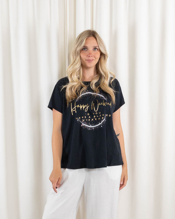 Agathe t-shirt, Sort