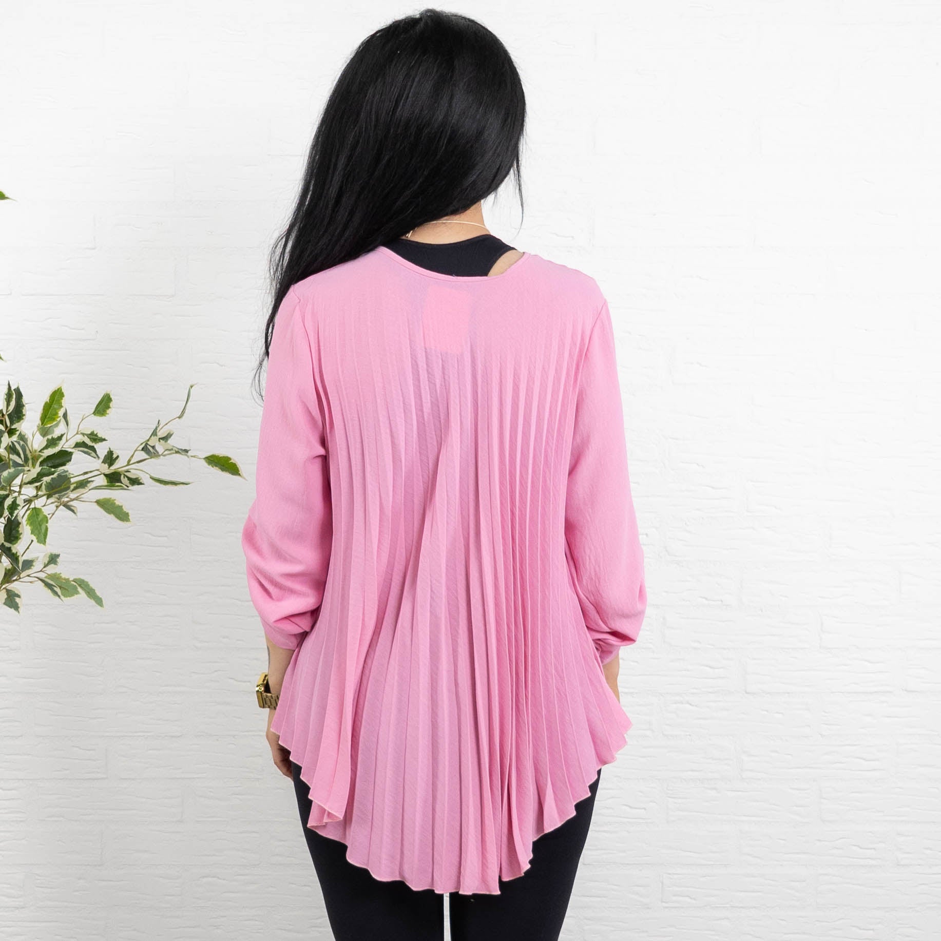 Judy plisse overdel m. kæde, Pink