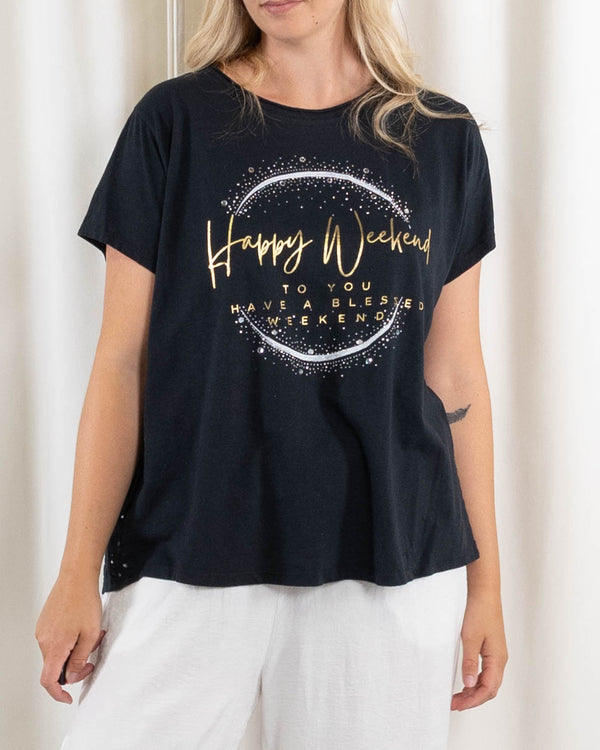 Agathe t-shirt, Sort