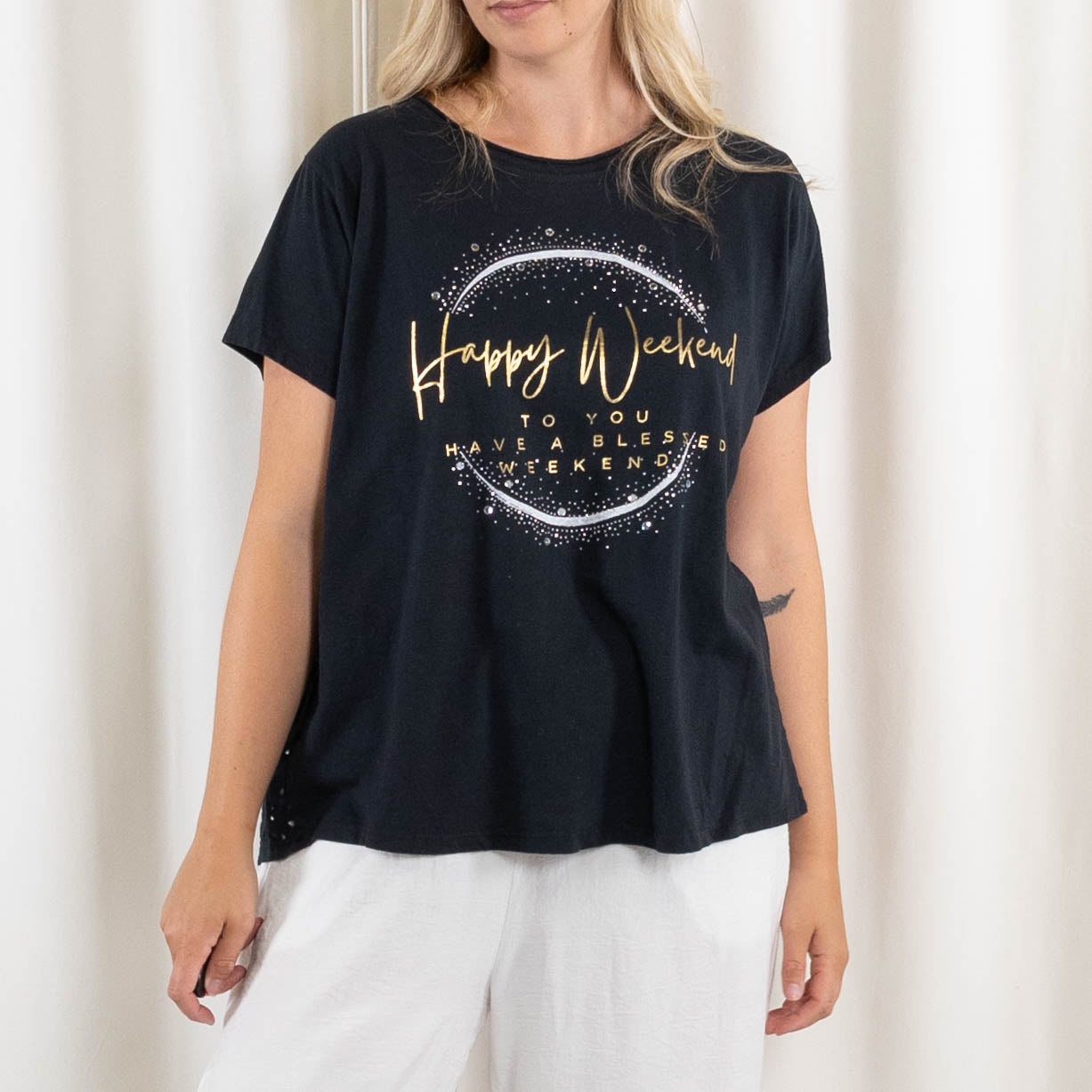 Agathe t-shirt, Sort