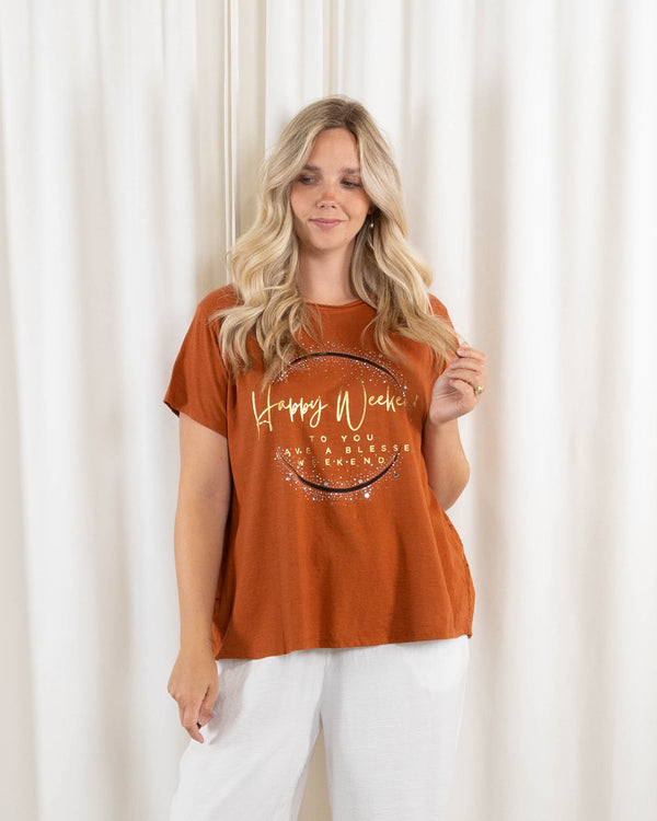 Agathe t-shirt, Terracotta