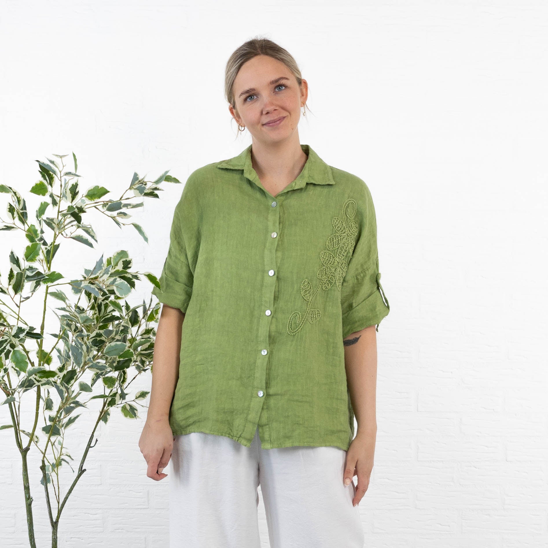 Cynthia skjorte, Grøn