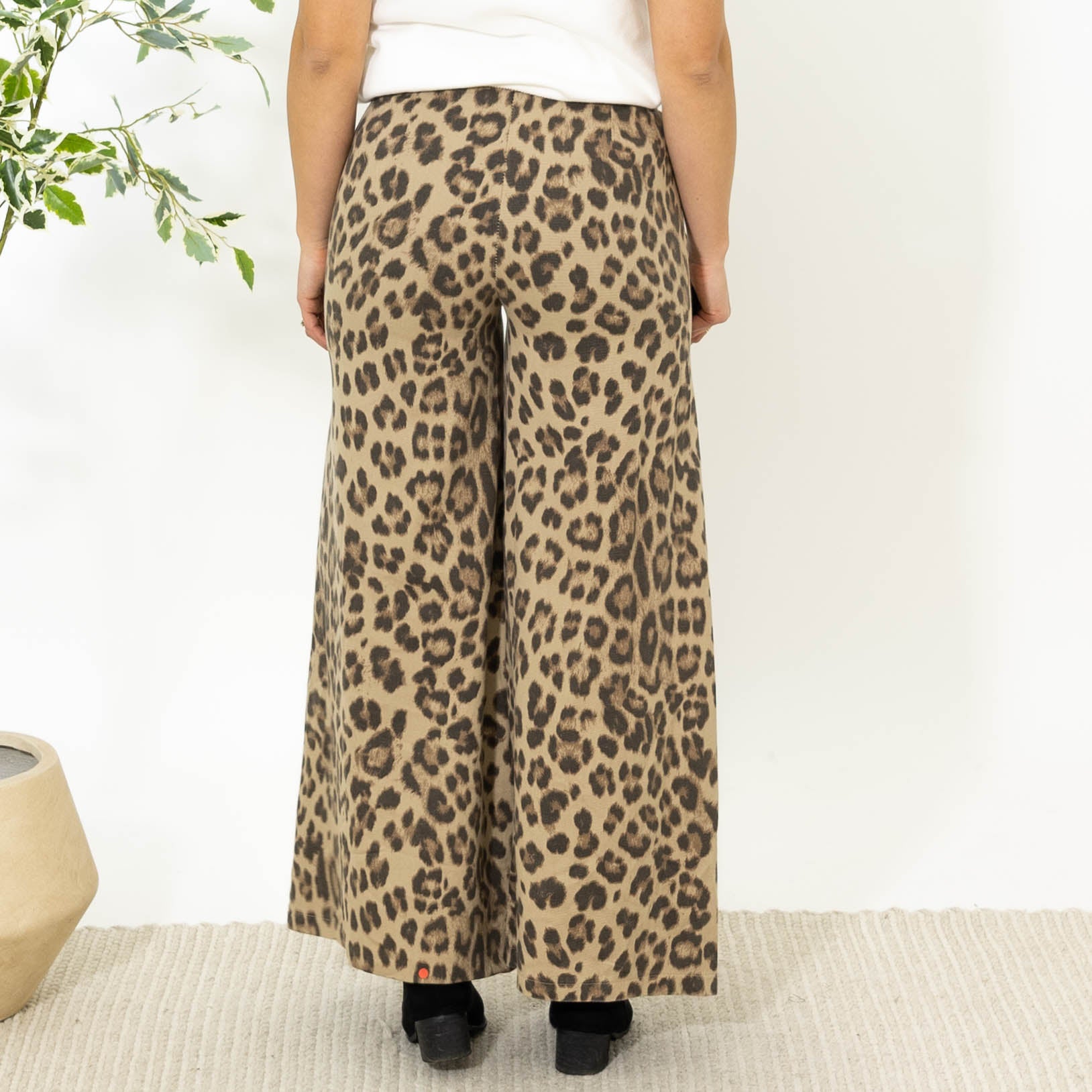 Hedvig bredbenet bukser, Beige