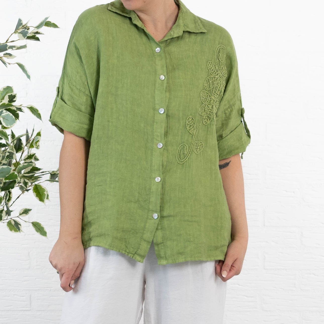 Cynthia skjorte, Grøn