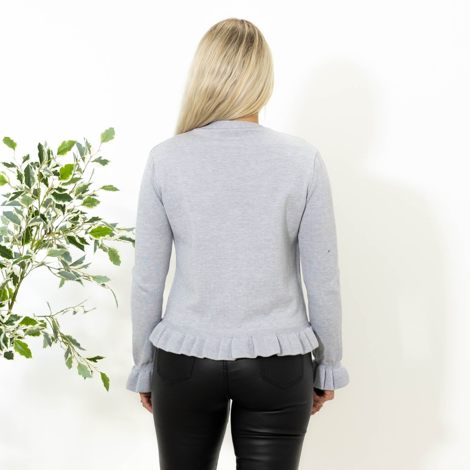 Elinor strik cardigan, Grå