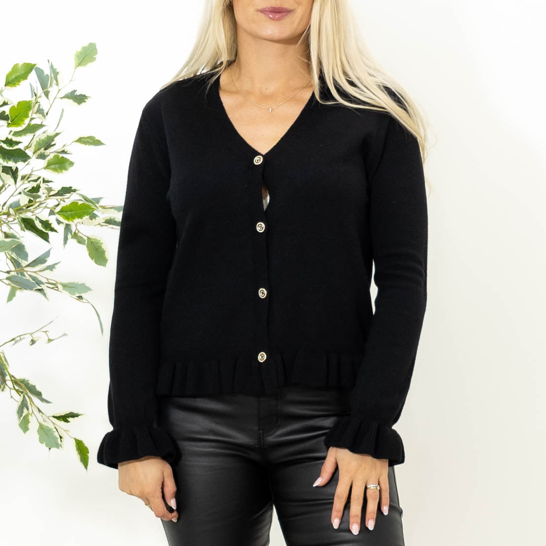 Elinor strik cardigan, Sort