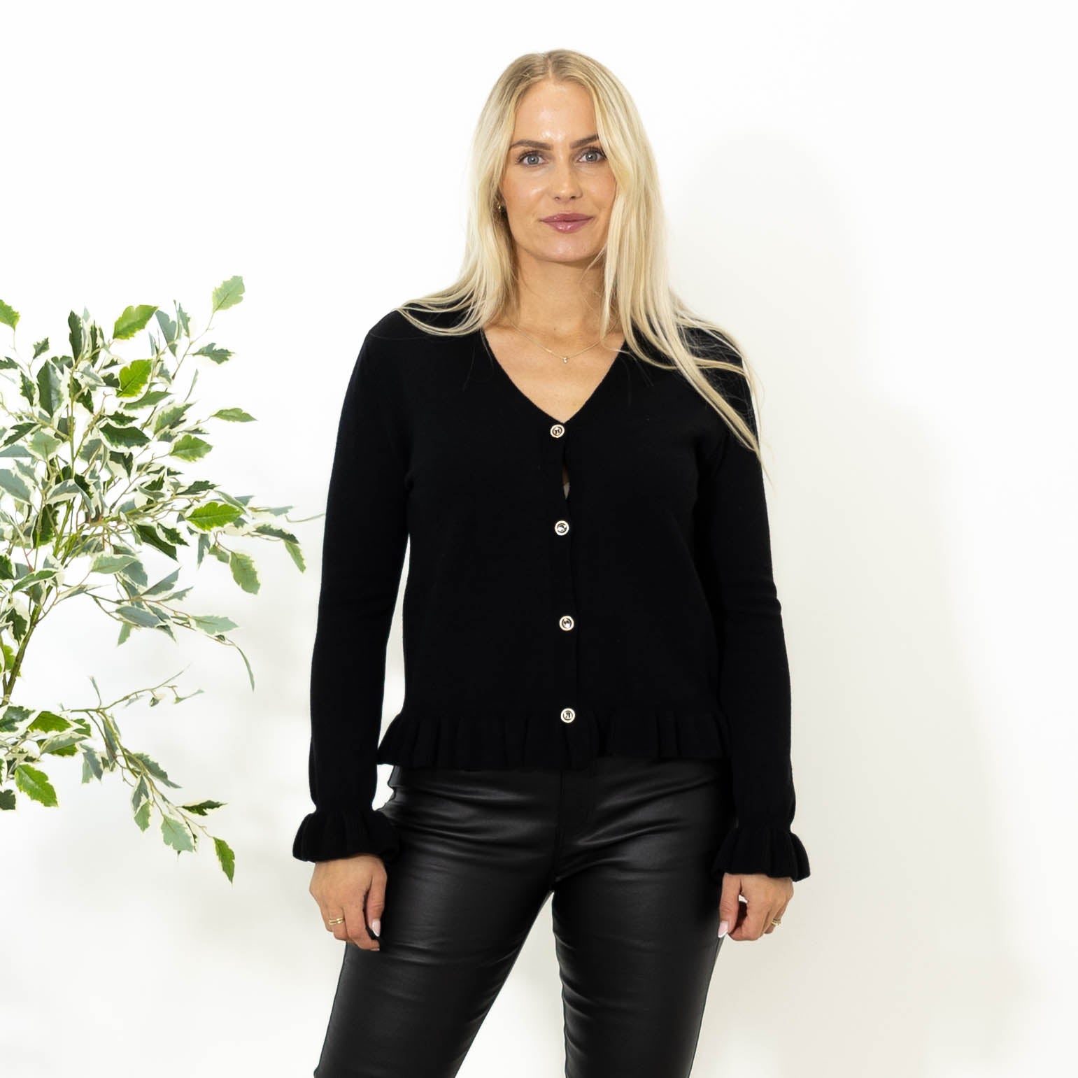 Elinor strik cardigan, Sort