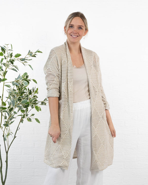 Daisy cardigan, Beige