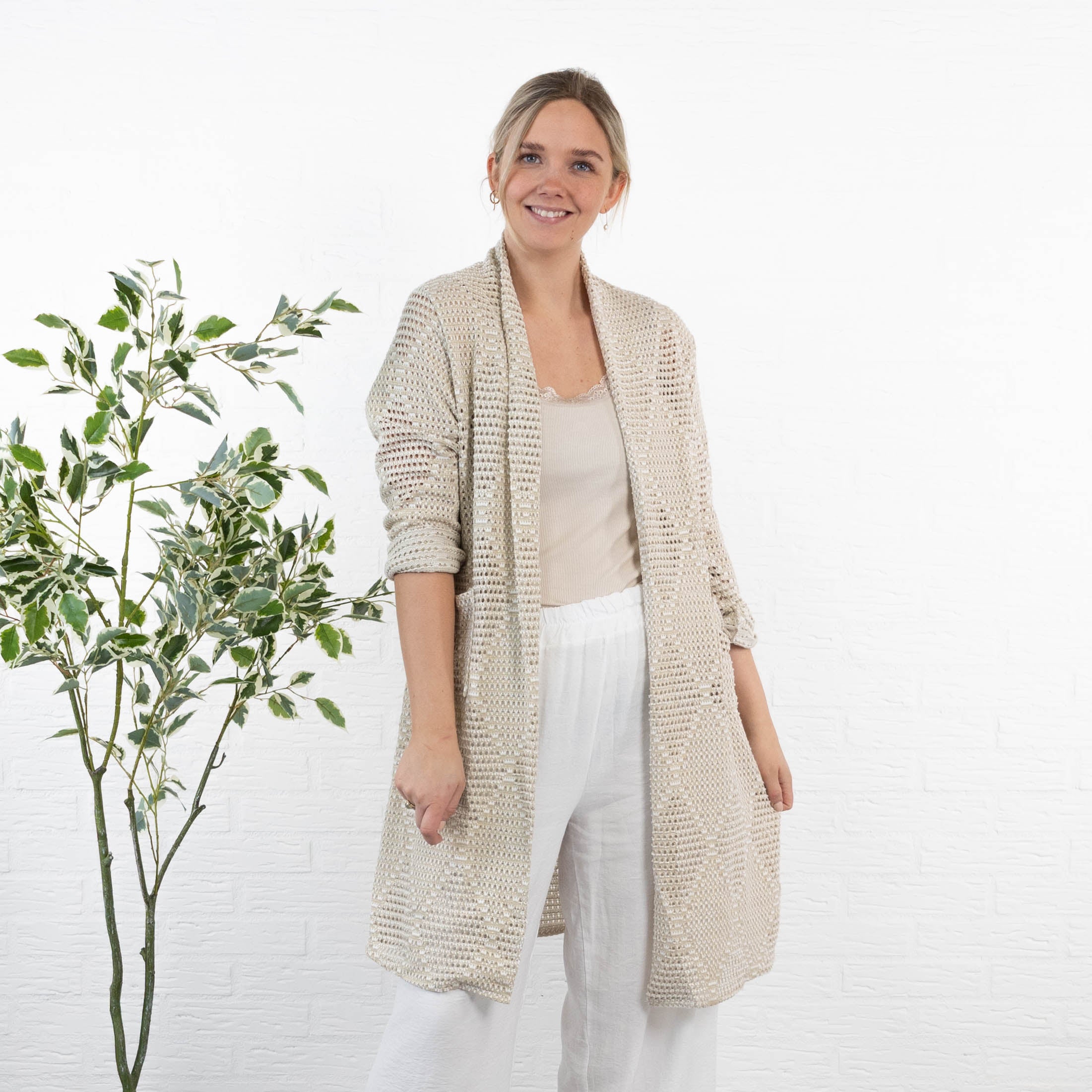 Daisy cardigan, Beige