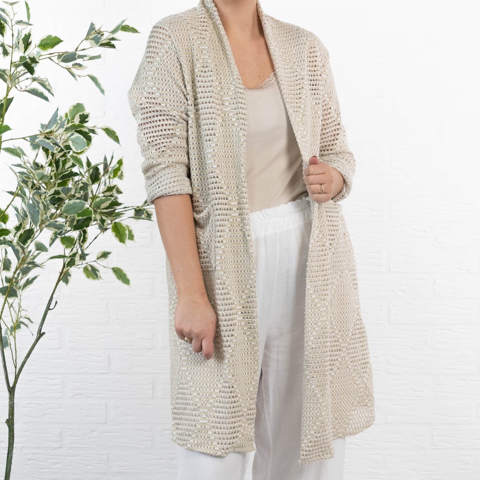 Daisy cardigan, Beige