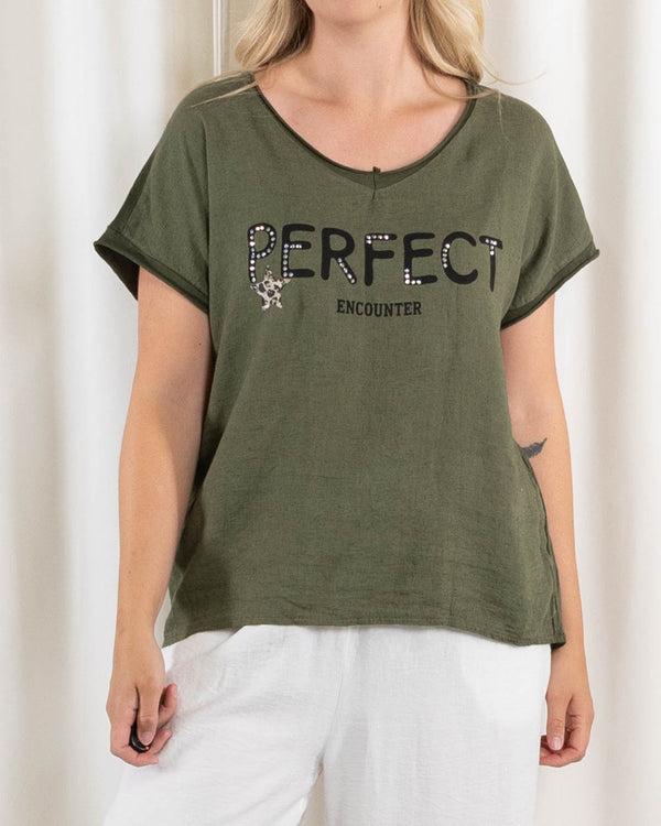 Perfect t-shirt, Mørk khaki