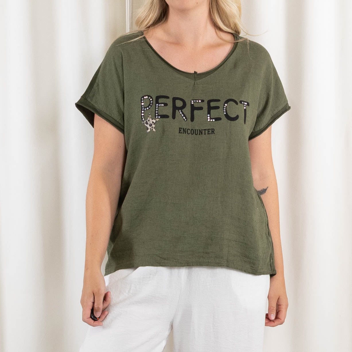 Perfect t-shirt, Mørk khaki