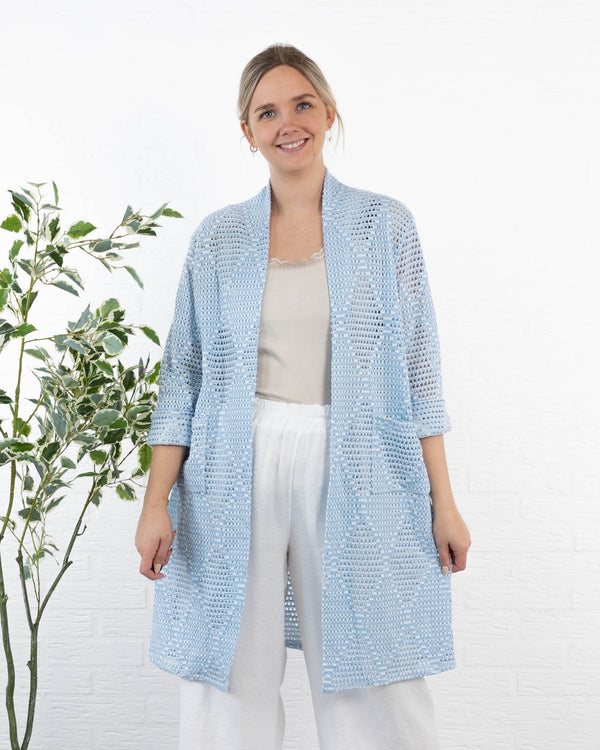 Daisy cardigan, Lyseblå