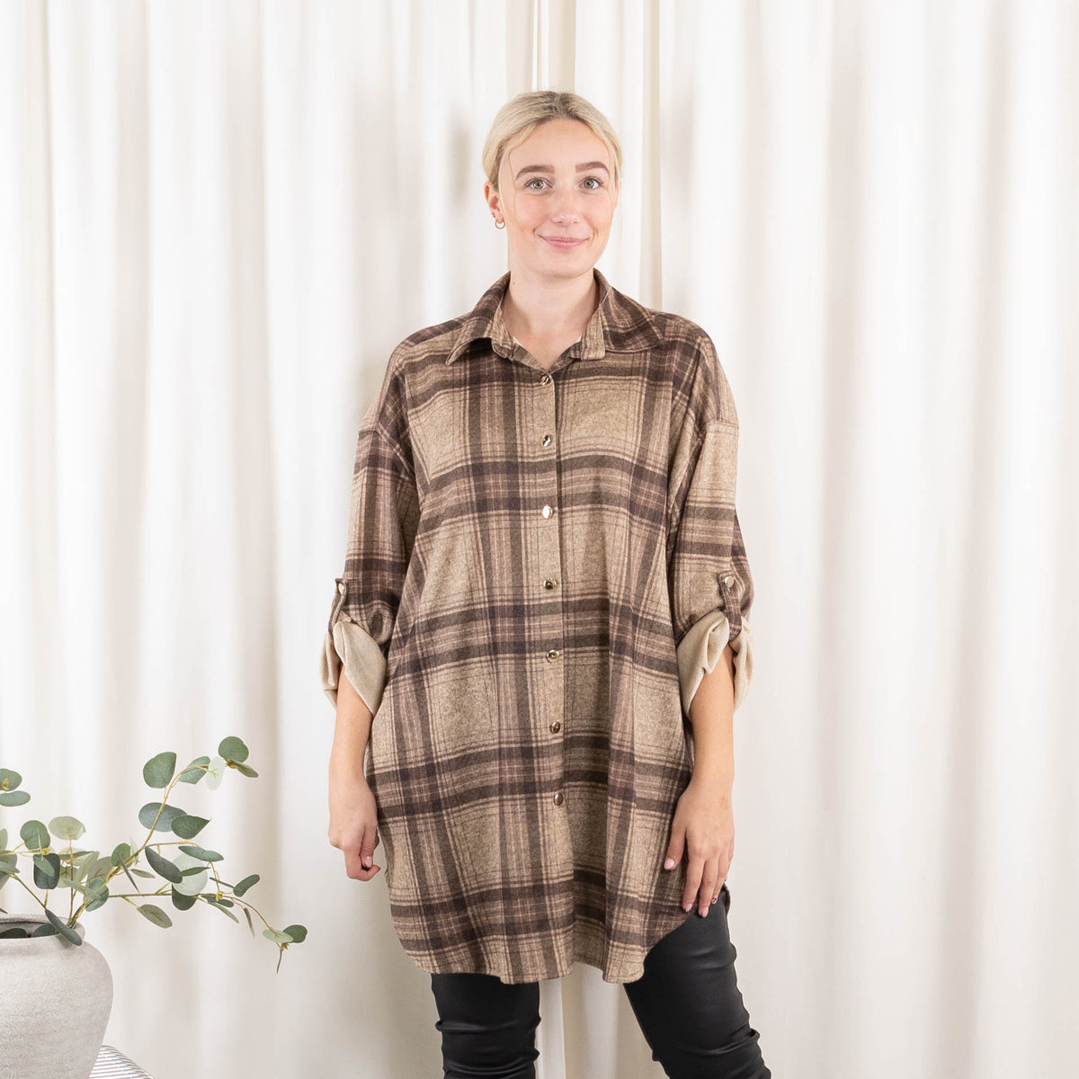 Lynn skjorte, Taupe