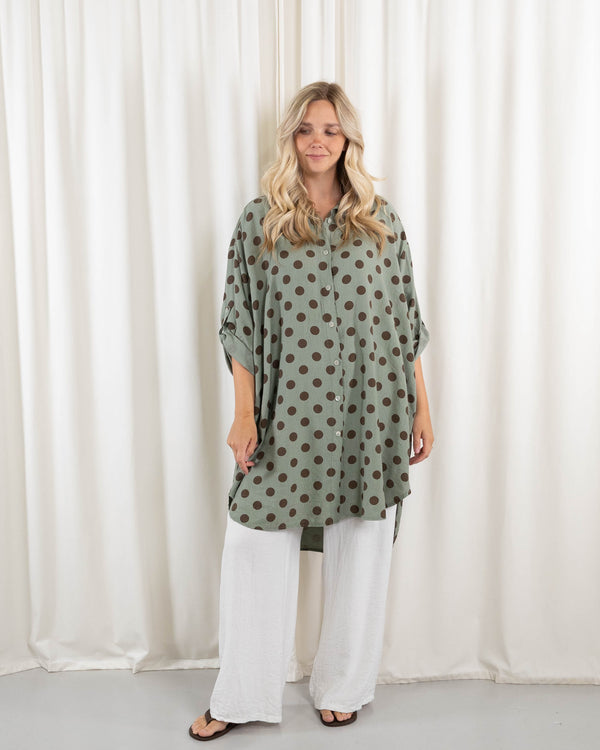 Stine tunika/kjole, Khaki