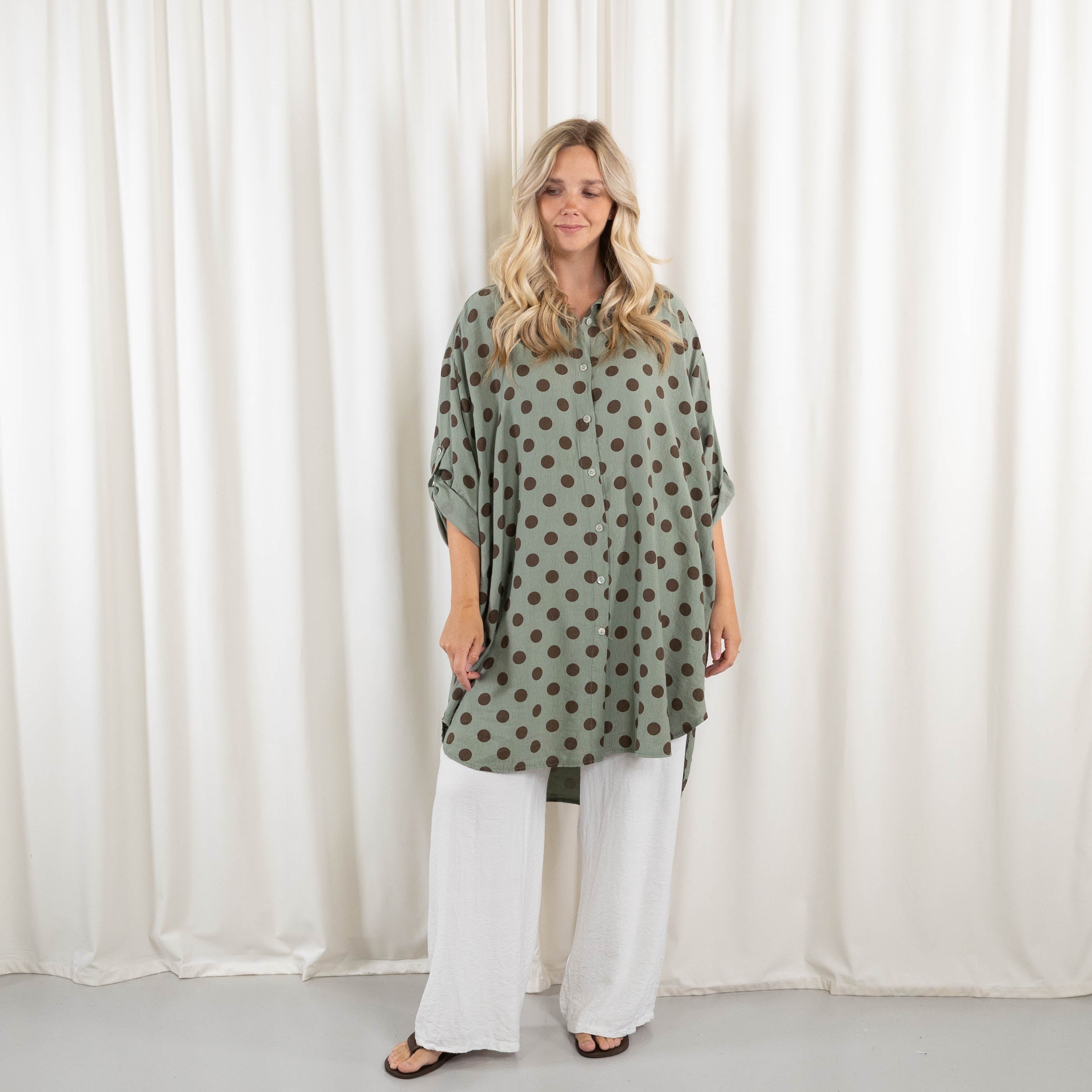 Stine tunika/kjole, Khaki