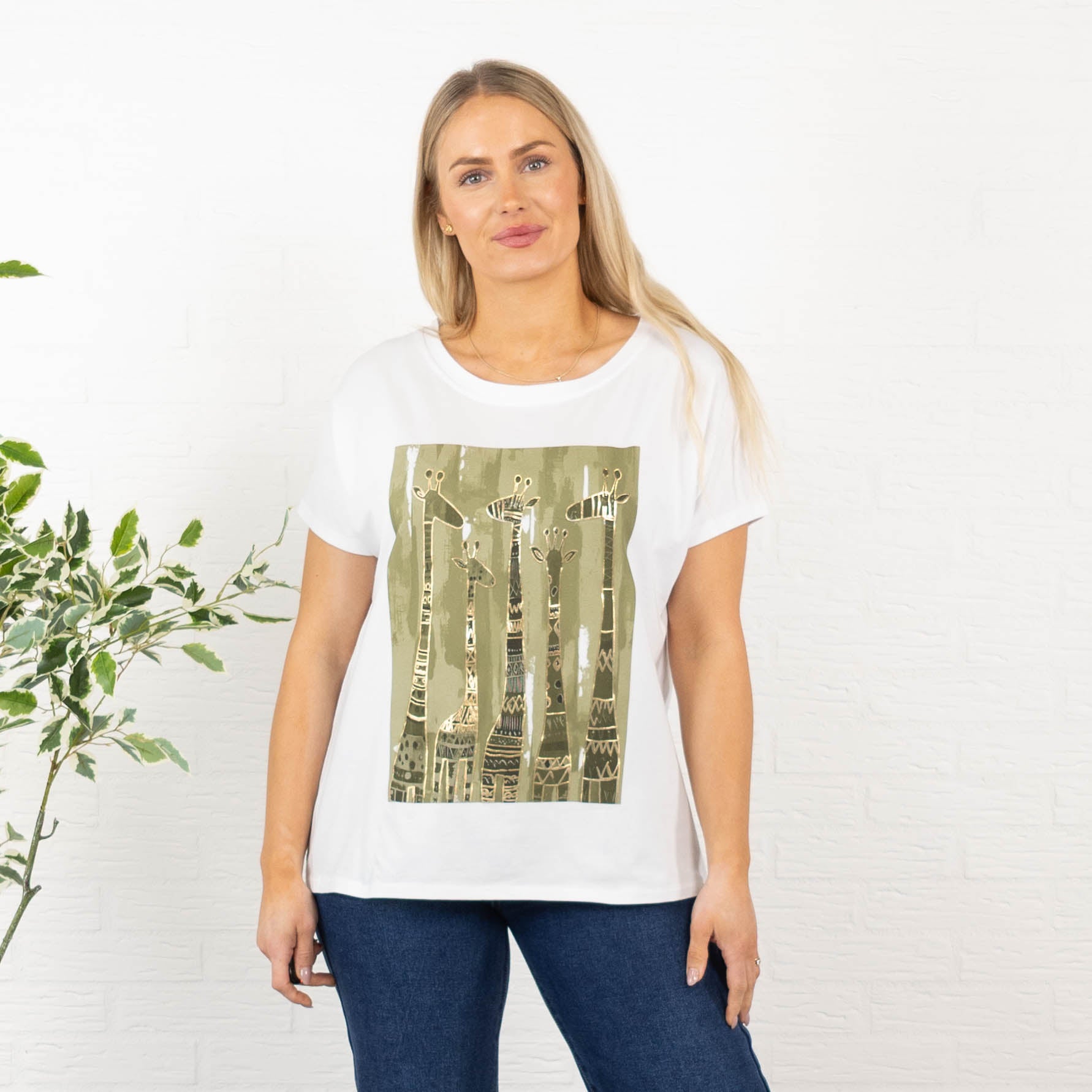 Giraf t-shirt, Khaki