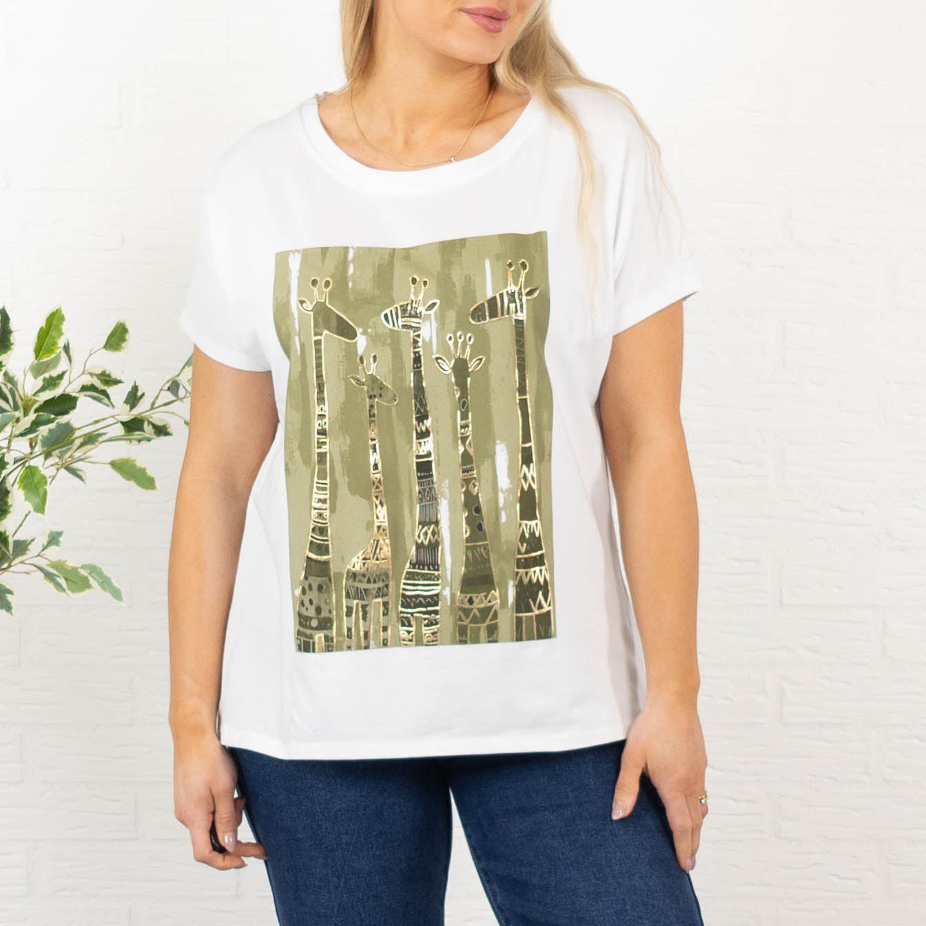 Giraf t-shirt, Khaki