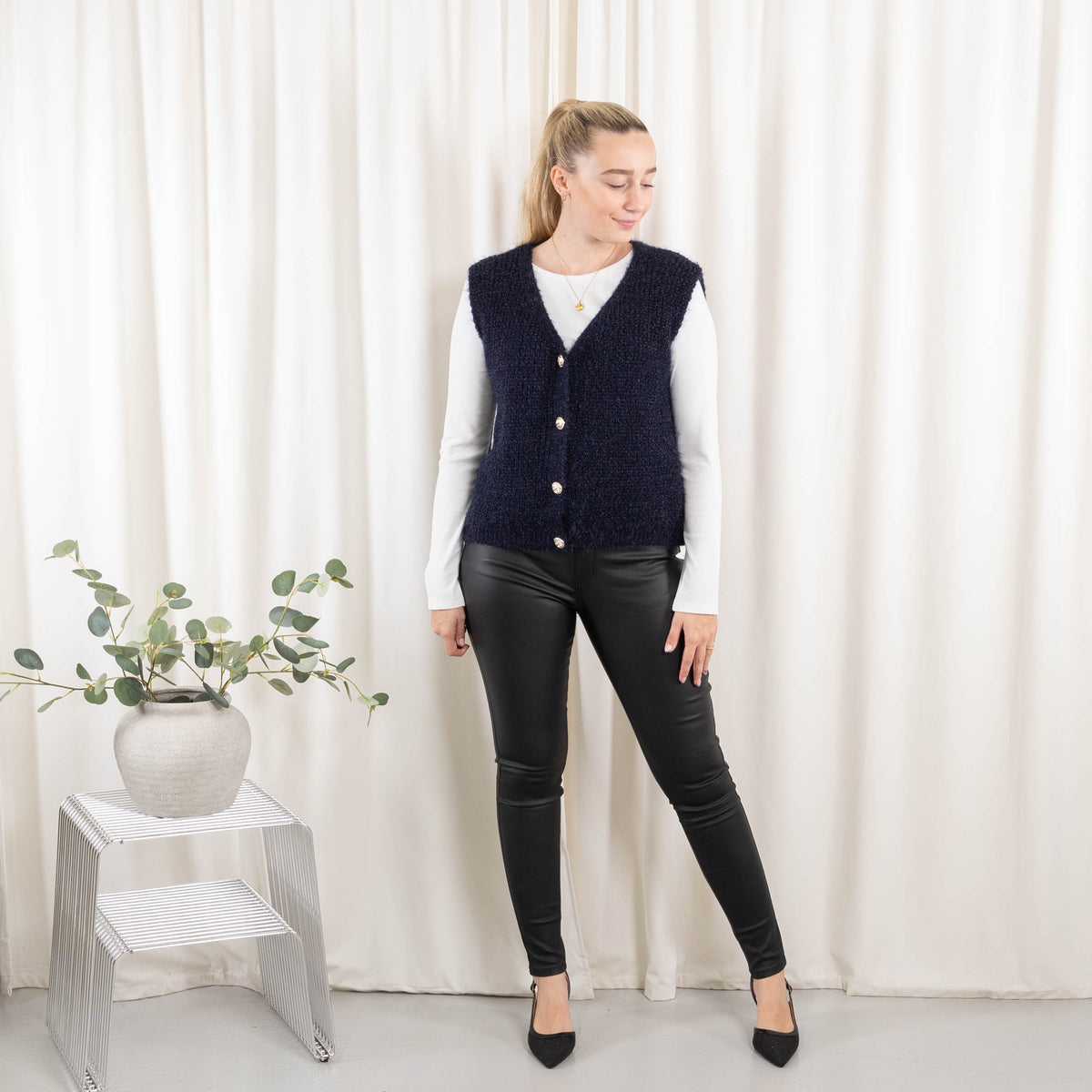 Blanca cardigan, Blå