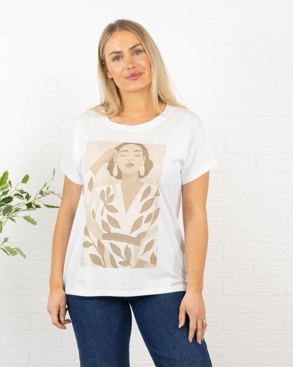 FrIda Kahlo t-shirt, Beige