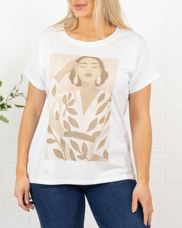 FrIda Kahlo t-shirt, Beige