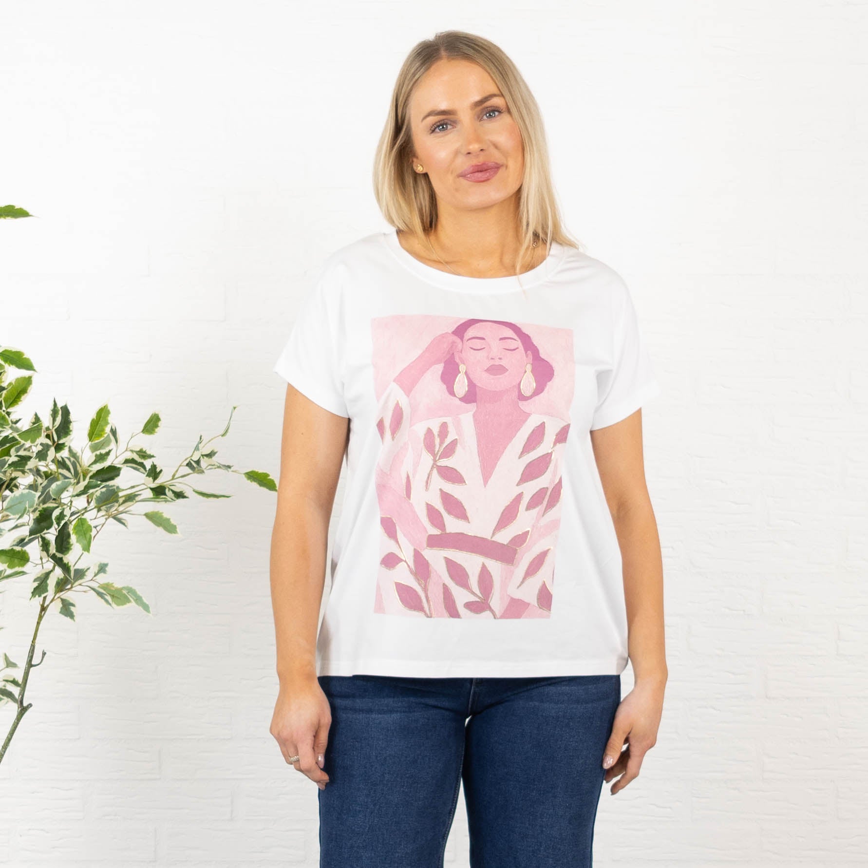 Frida Kahlo t-shirt, Lyserød