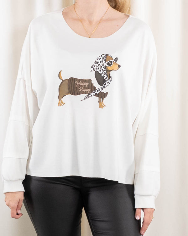 Puk sweatshirt, Hvid