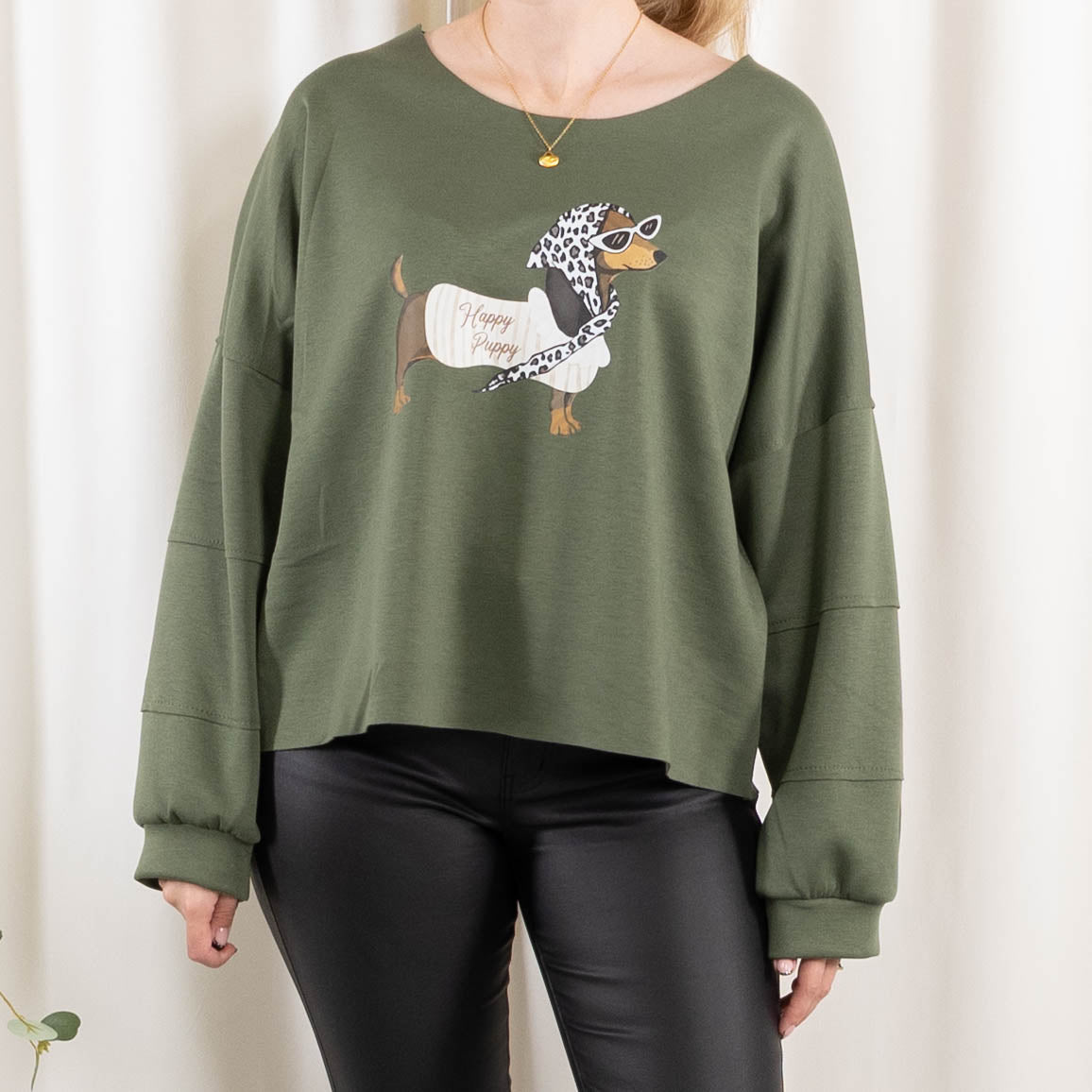 Puk sweatshirt, Khaki