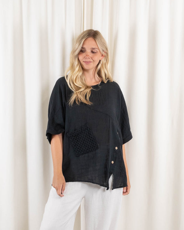 Helene overdel, Sort