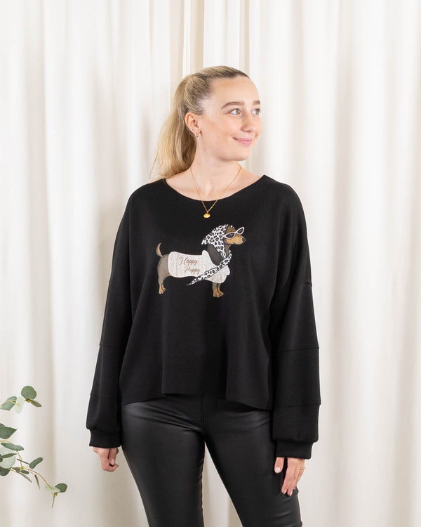 Puk sweatshirt, Sort