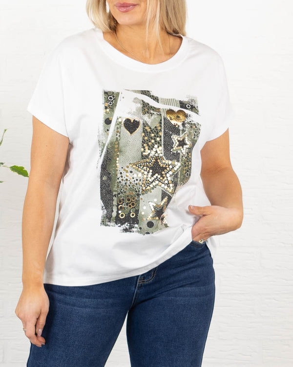 Star t-shirt, Khaki