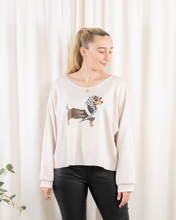 Puk sweatshirt, Beige