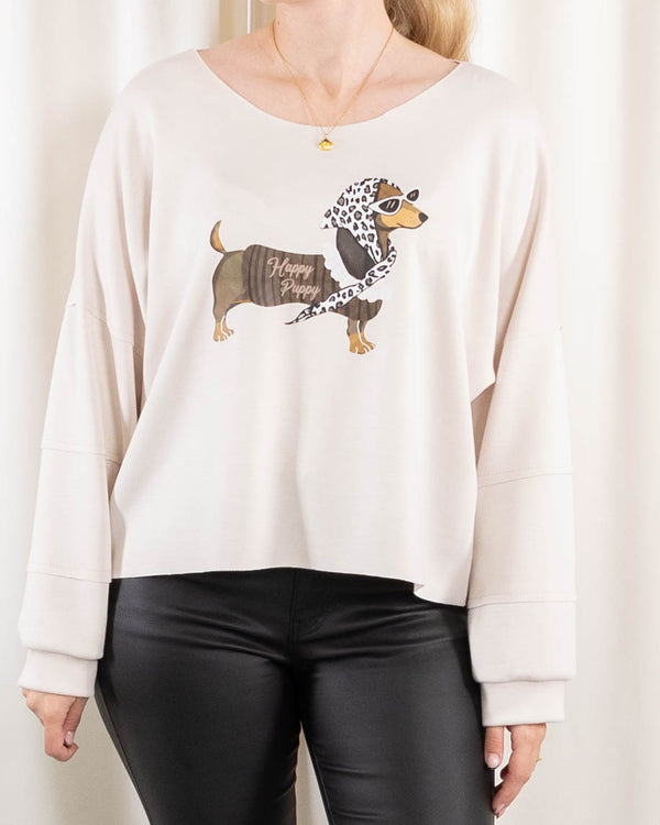 Puk sweatshirt, Beige