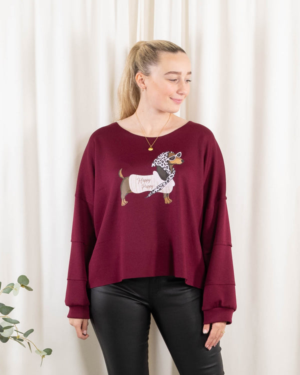 Puk sweatshirt, Bordeaux