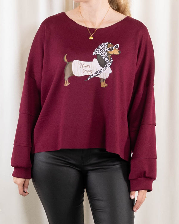 Puk sweatshirt, Bordeaux