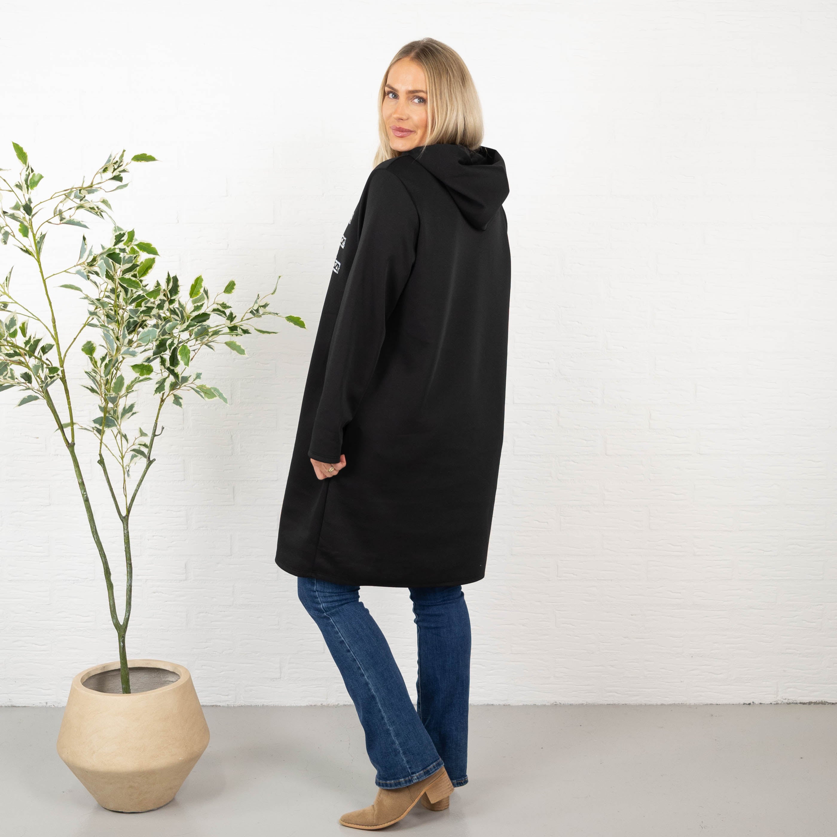 Vogue sweatshirt/tunika, Sort