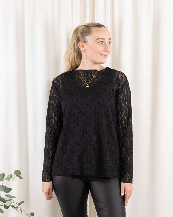 Carla lace overdel, Sort