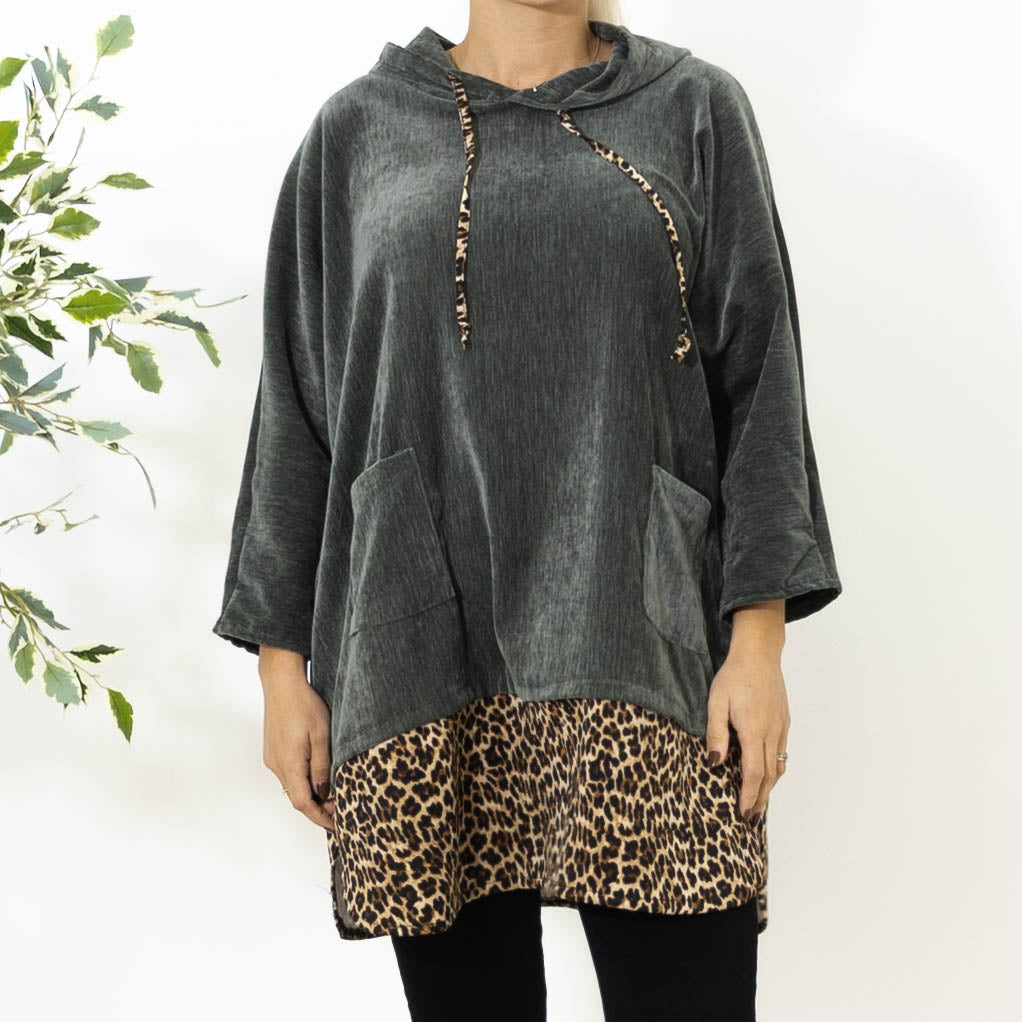 Tara leo hoodie, Khaki